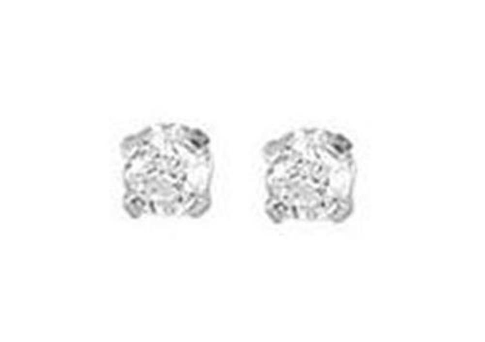 Cubic Zirconia Inverness Piercing Earrings, 14k White Gold-Plated and 14k Yellow Gold
