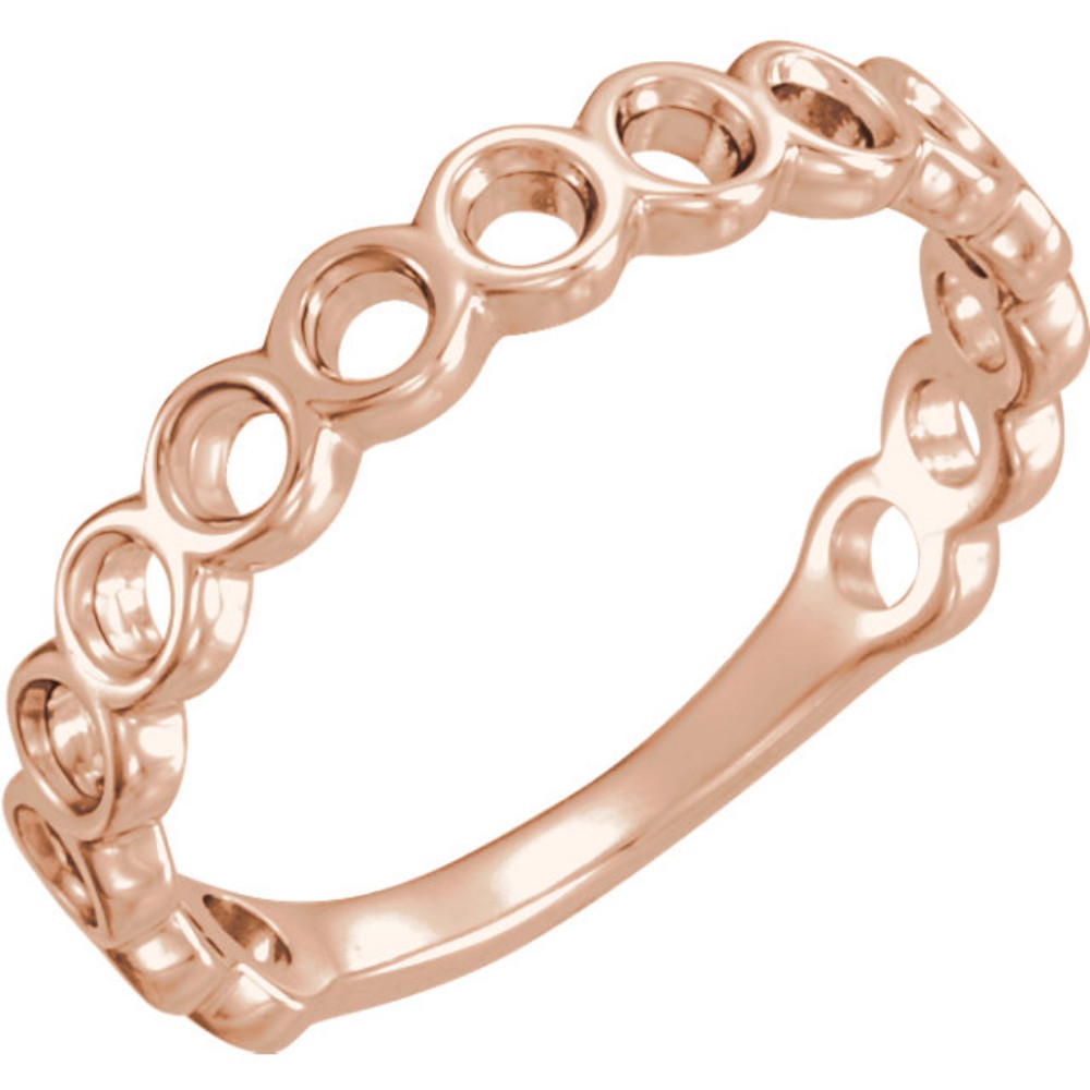 Circle Stackable Ring, 14k Rose Gold
