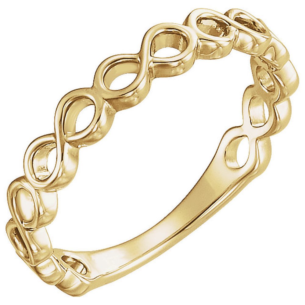 Infinity-Inspired Stackable Ring,14k Yellow Gold
