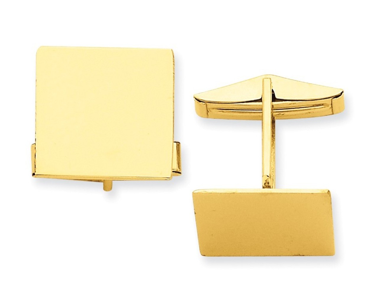 14K Square Cuff Links