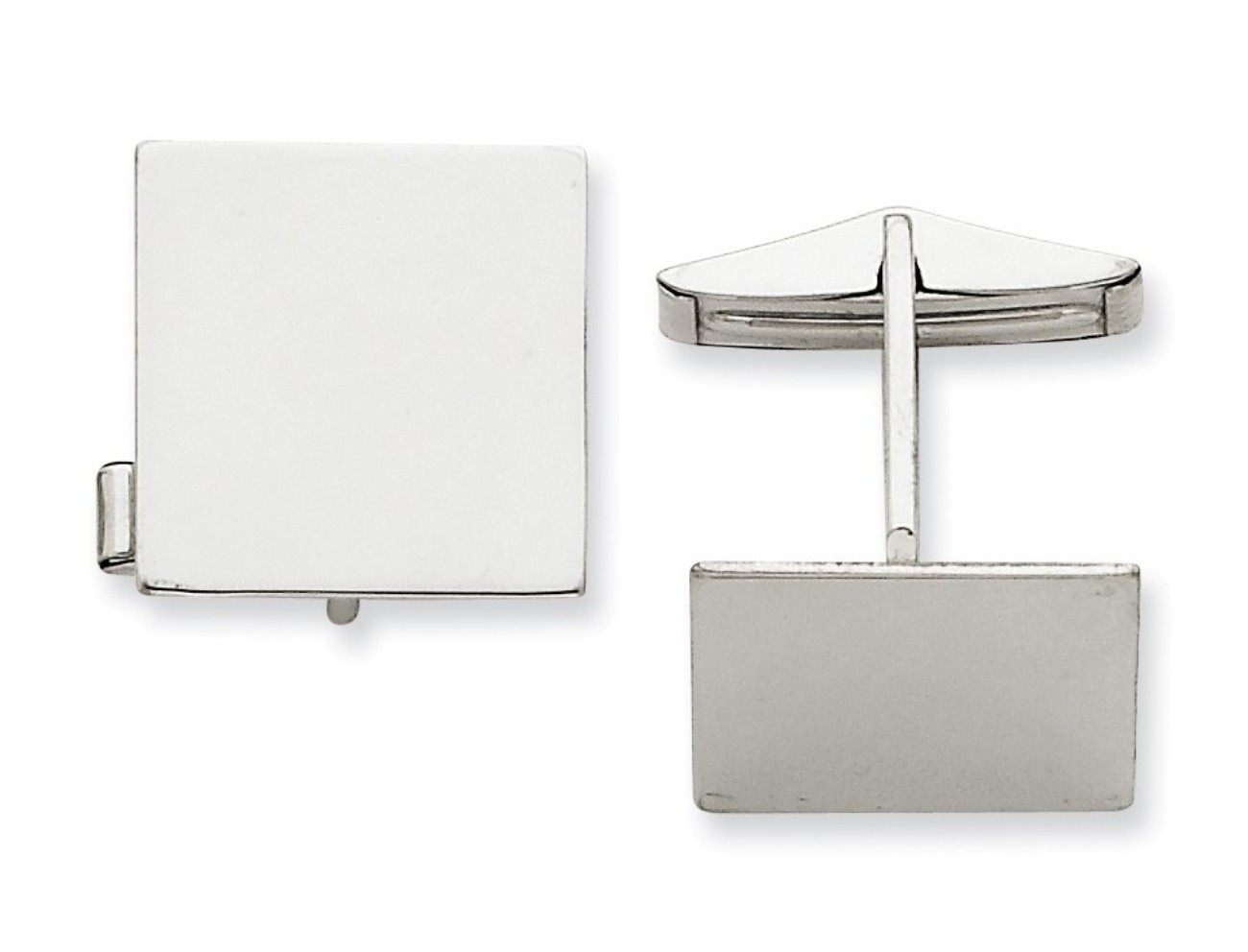 14K WG Square Cuff Links