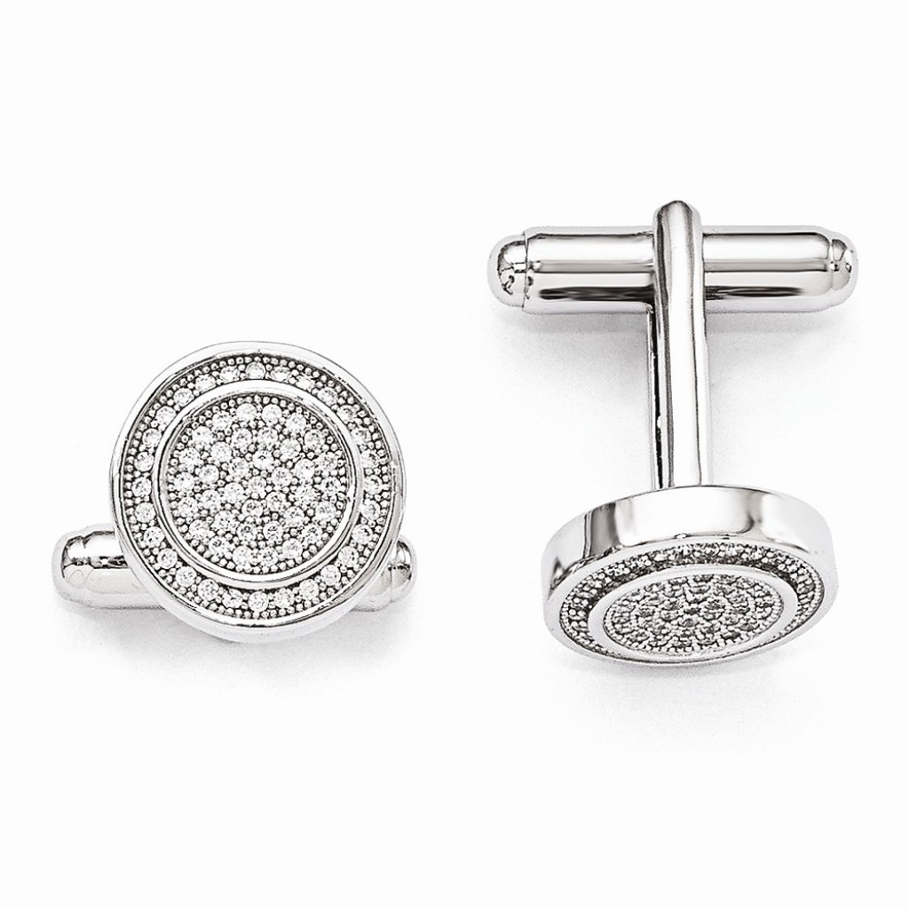 Sterling Silver And CZ Brilliant Embers Cufflinks