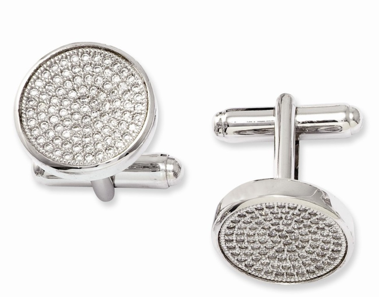 Sterling Silver And CZ Brilliant Embers Cufflinks