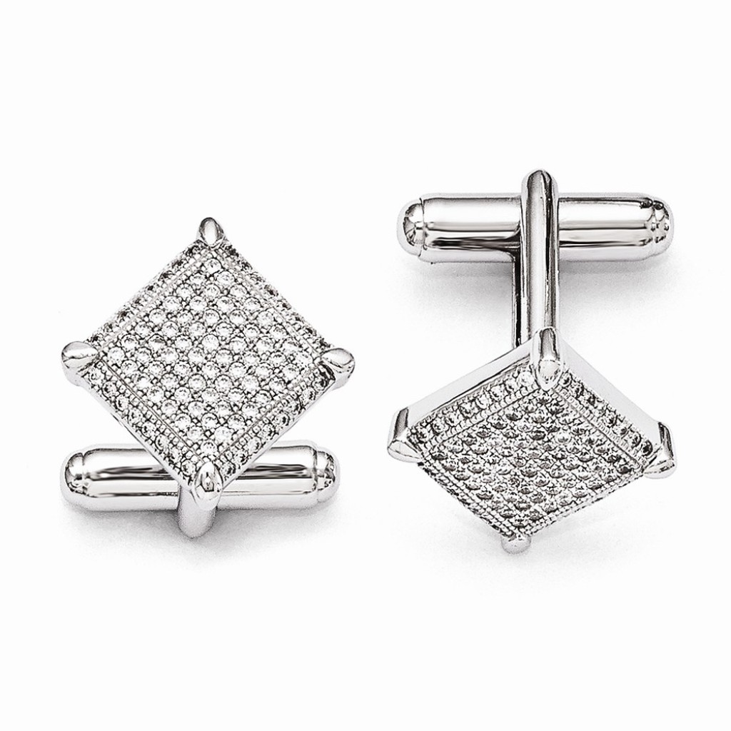 Sterling Silver And CZ Brilliant Embers Cufflinks