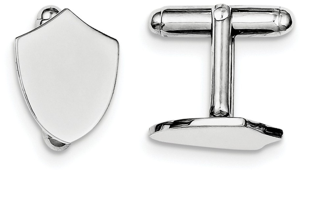 Sterling Silver Rhodium-Plated And Cuff Links