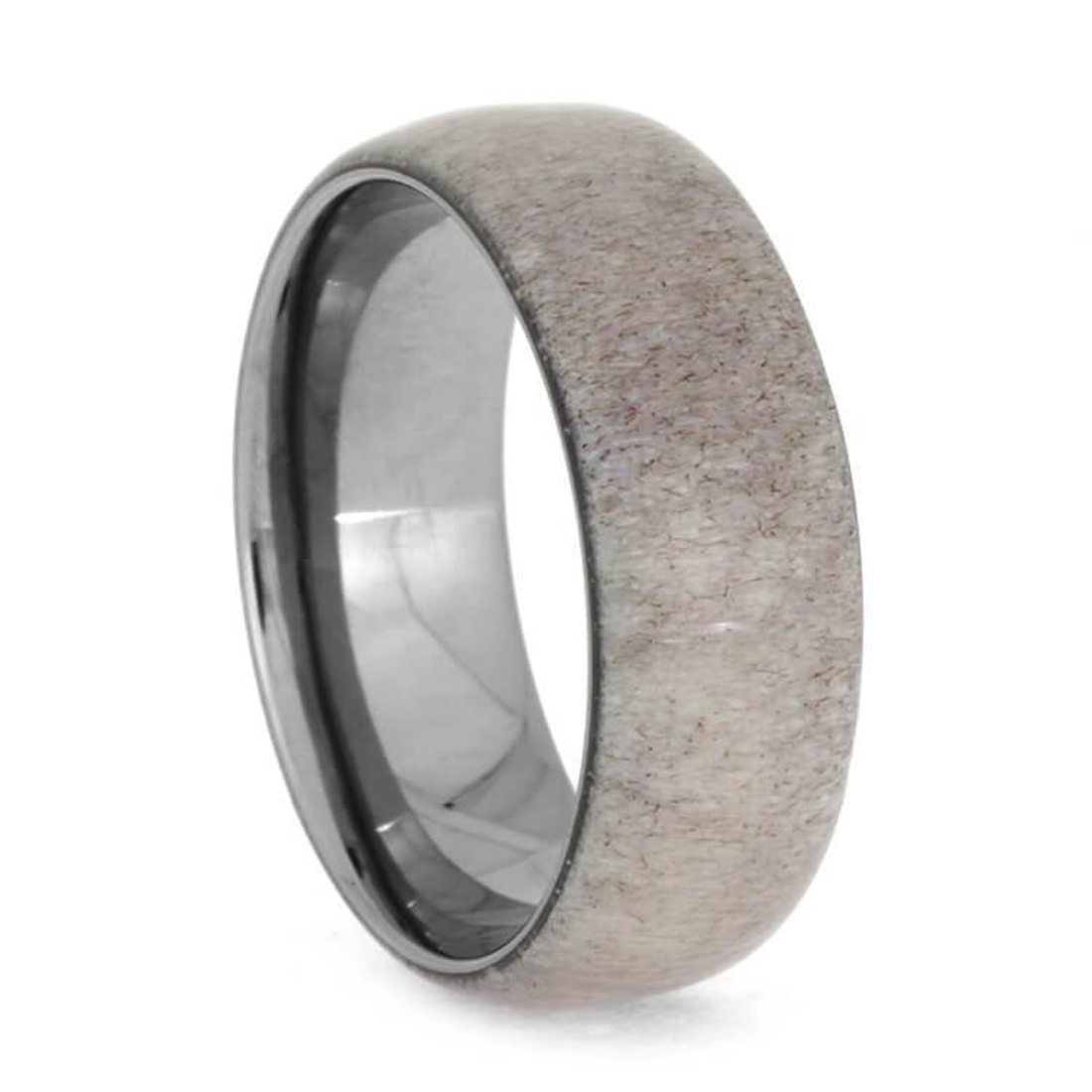 Deer Antler 8M Comfort Fit Titanium Band.