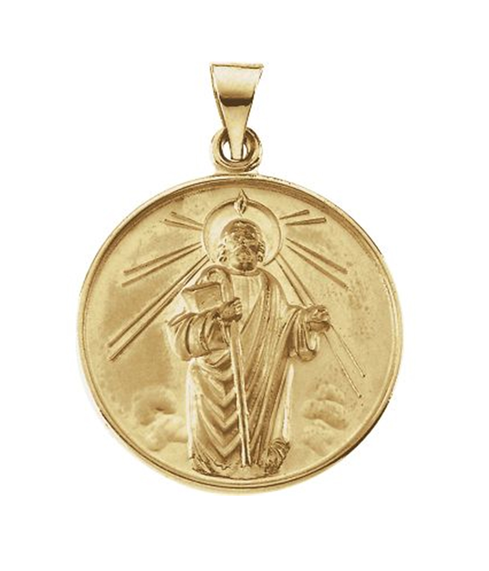 18k Yellow Gold St. Jude Medal (24.50 MM).