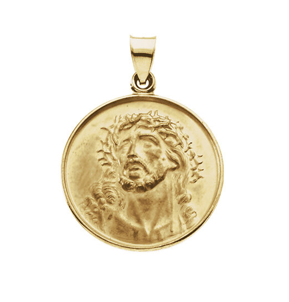 14k Yellow Gold Divino Ninio Medal.