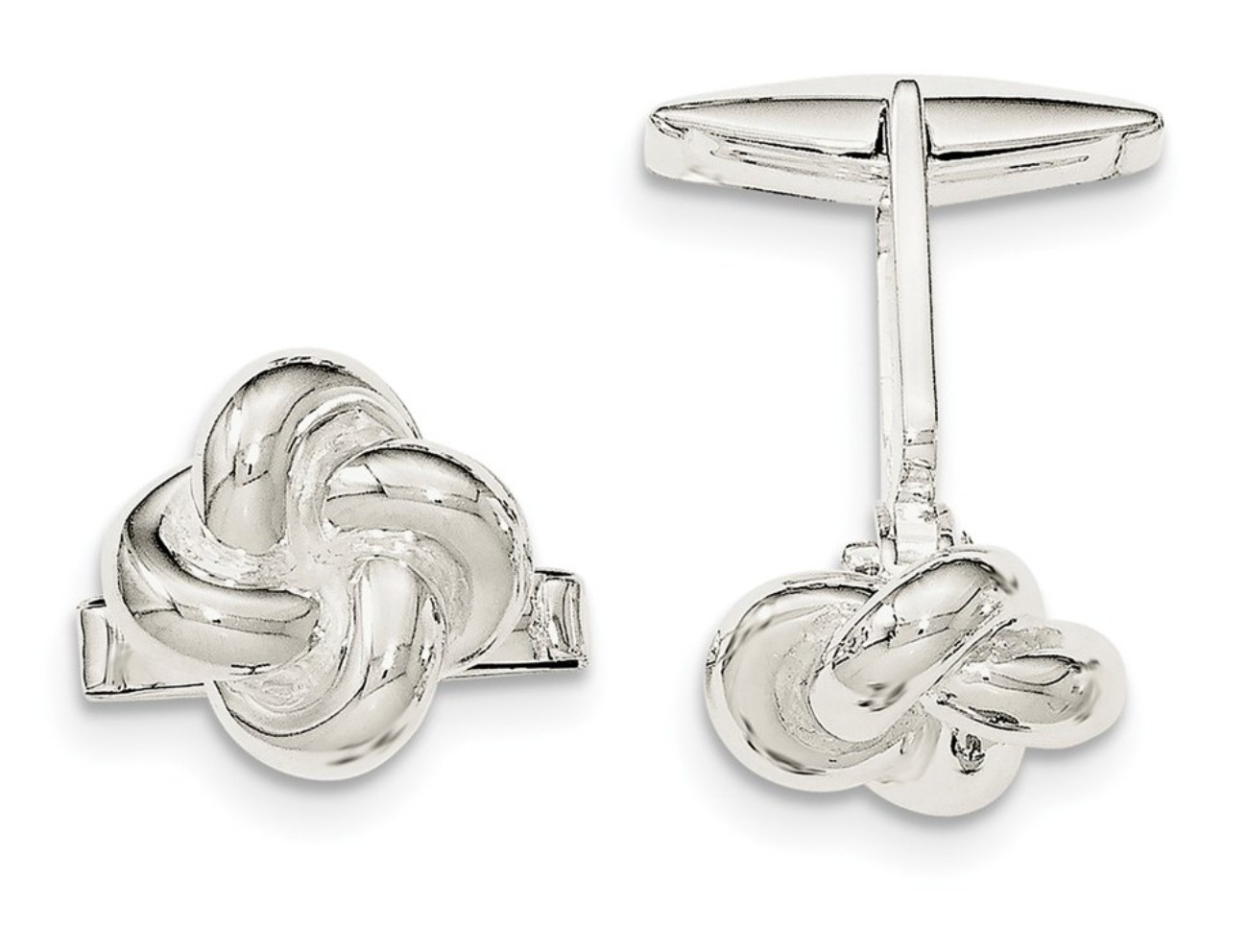 Sterling Silver Knot Cuff Links