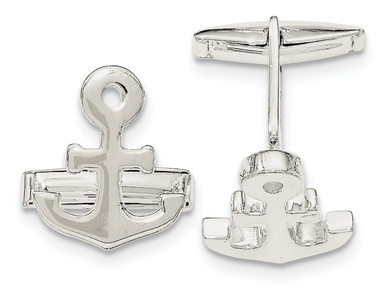 Sterling Silver Anchor Cuff Links