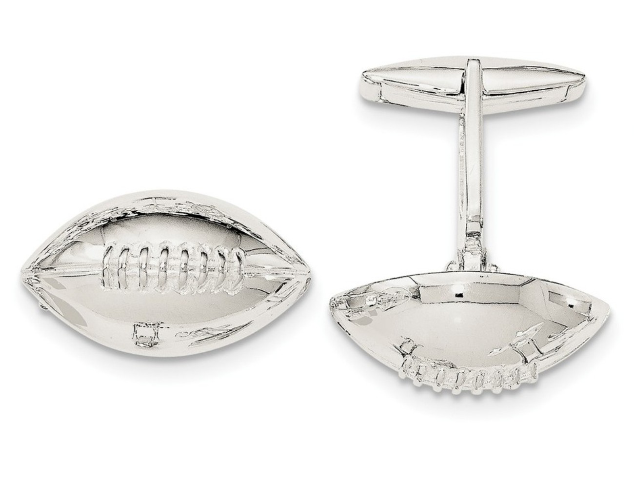 Sterling Silver Football Cuff Links