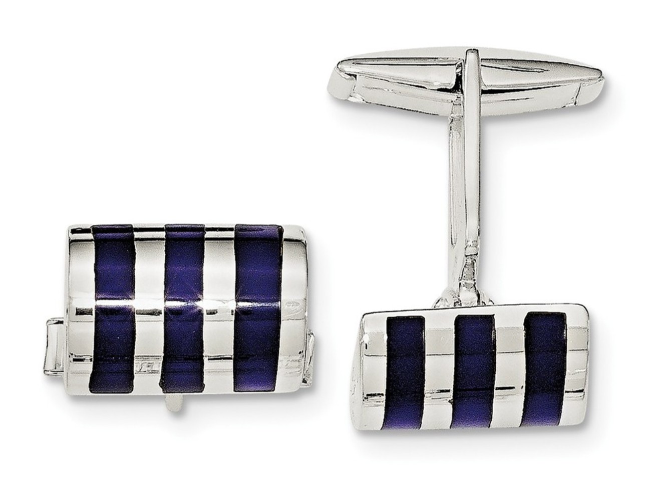 Sterling Silver Lapis Cuff Links