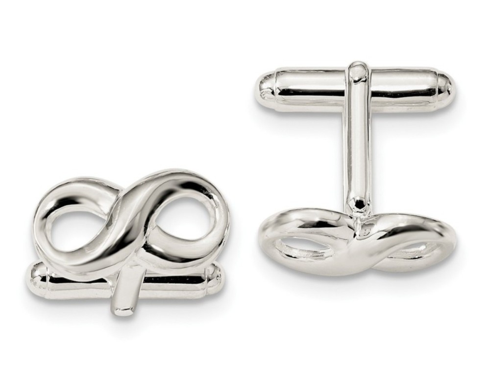 Sterling Silver Infinity Cuff Links