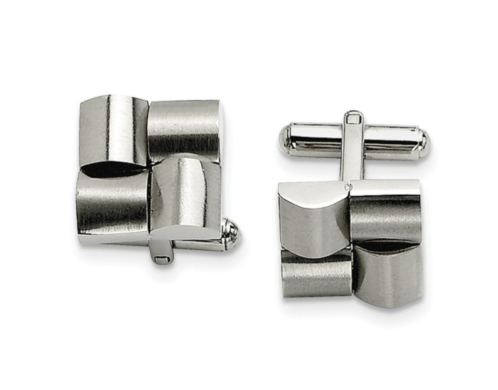 Stainless Steel Brushed Cuff Links