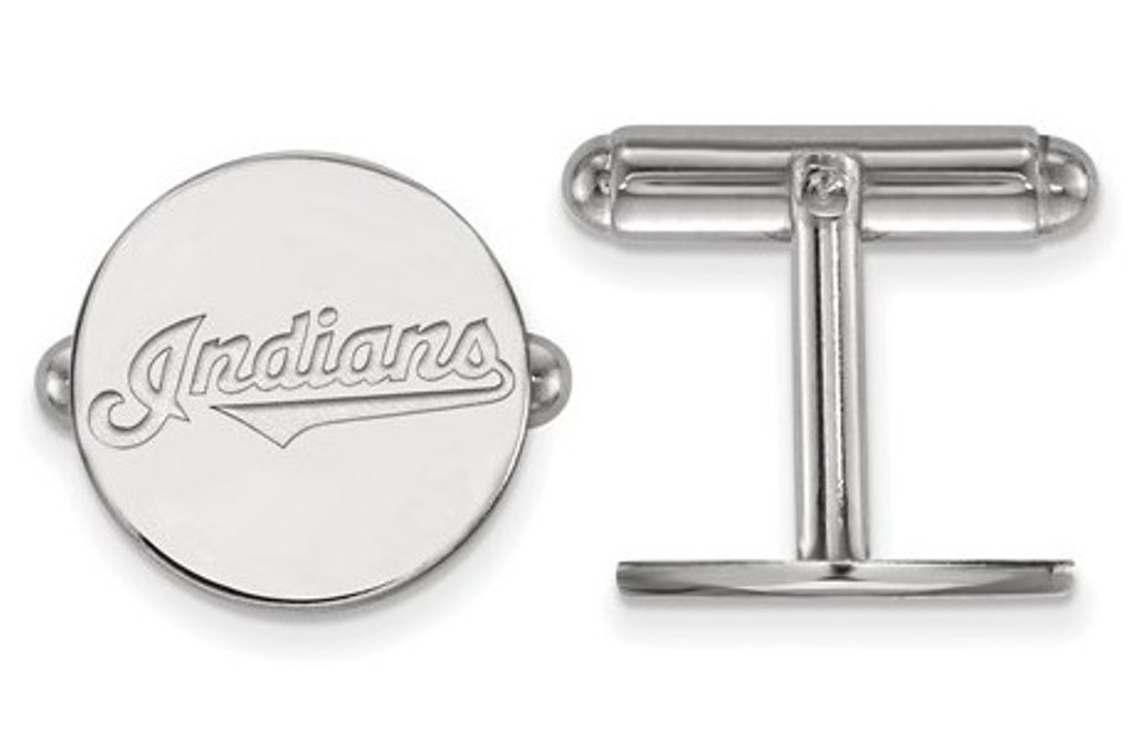 Sterling Silver MLB LogoArt Cleveland Indians Cuff Link