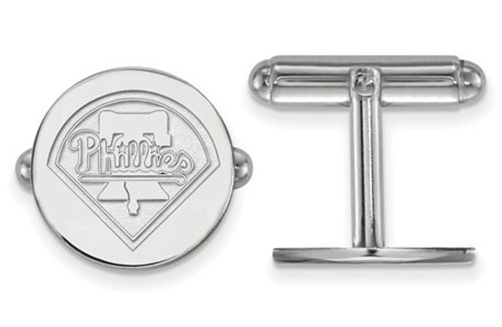 Sterling Silver MLB LogoArt Philadelphia Phillies Cuff Link
