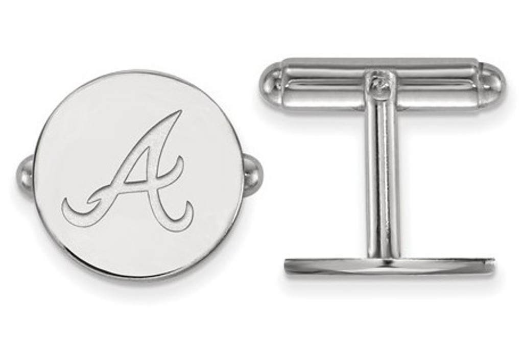 Sterling Silver MLB LogoArt Atlanta Braves Cuff Link