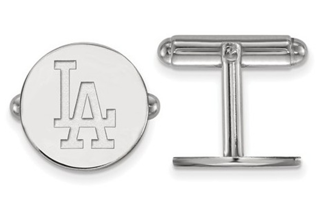 Sterling Silver MLB LogoArt Los Angeles Dodgers Cuff Link