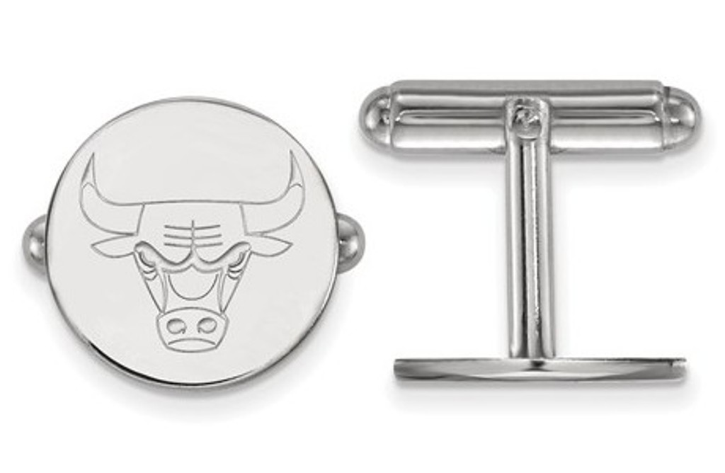 Sterling Silver NBA LogoArt Chicago Bulls Cuff Link