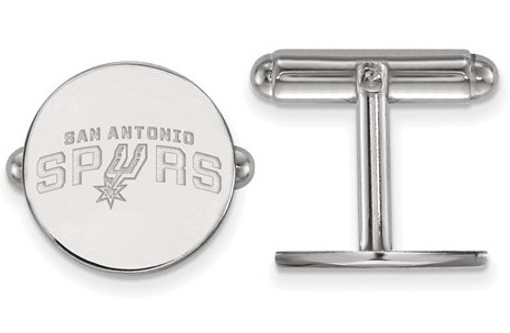 Sterling Silver NBA LogoArt San Antonio Spurs Cuff Link