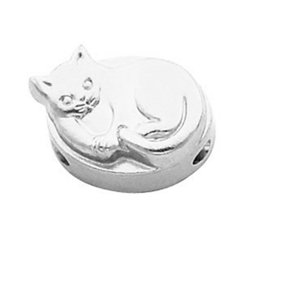 14K White Cat Bracelet Slide