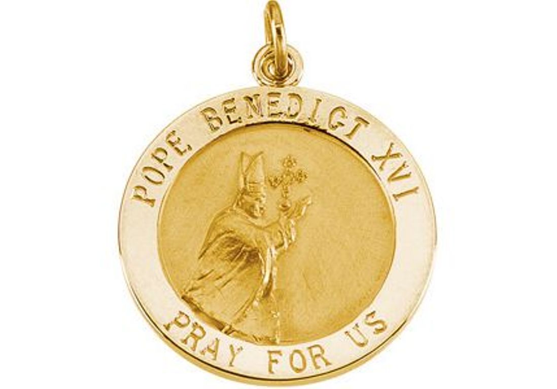 14k Yellow Gold Guardian Angel Medal (18MM)