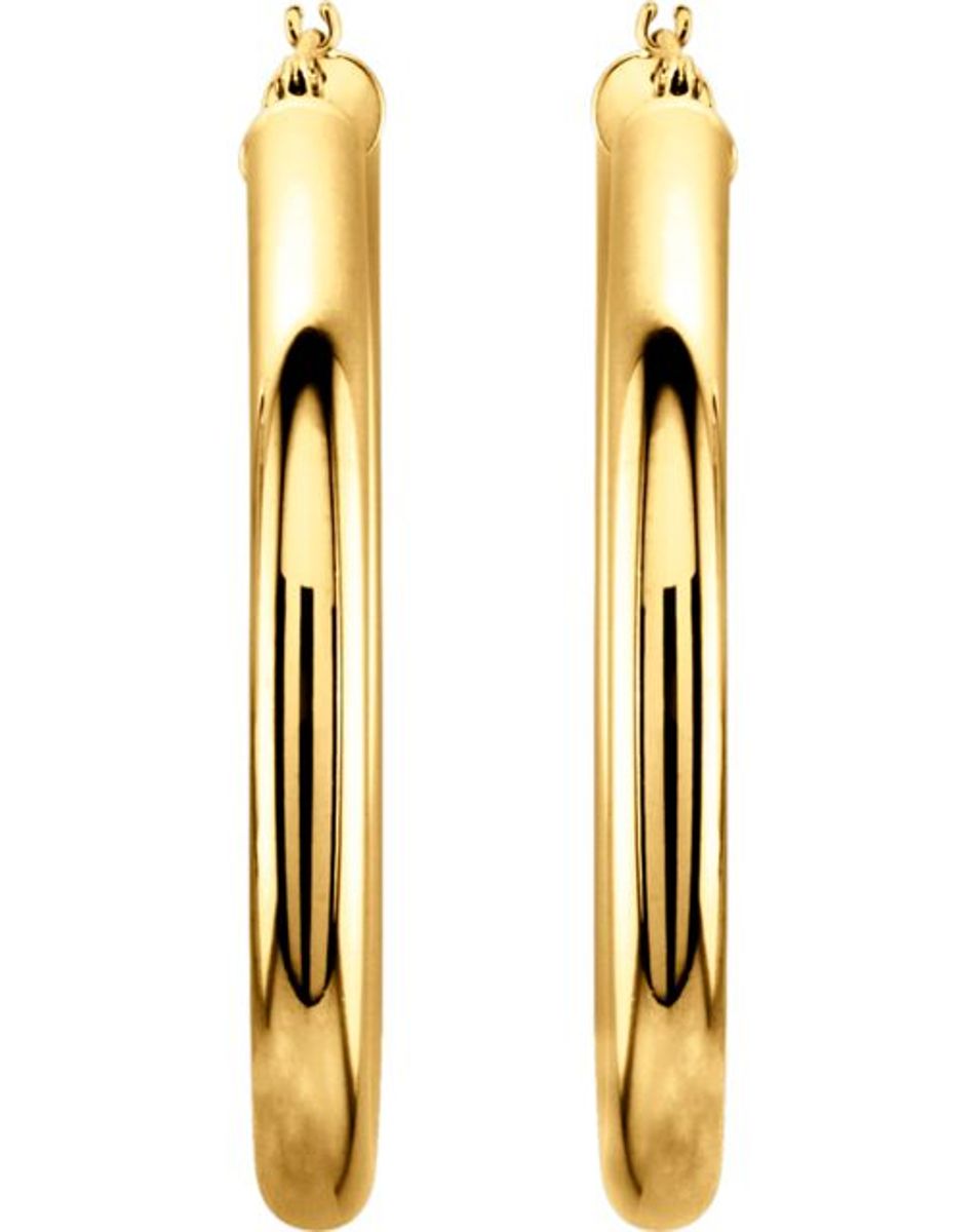 Tube Hoop Earrings, 14k Yellow Gold (20mm)
