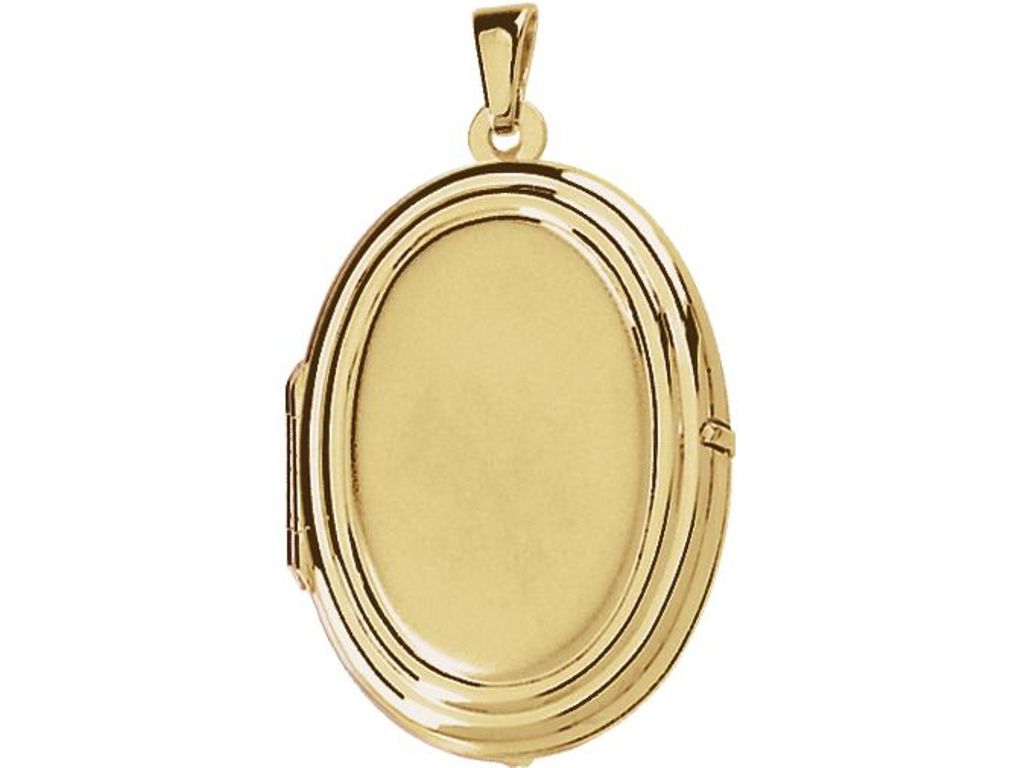 14k Yellow Gold Oval Locket