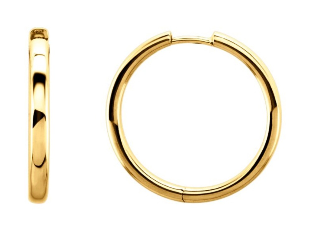 Hoop Earrings, 14k Yellow Gold (24mm)