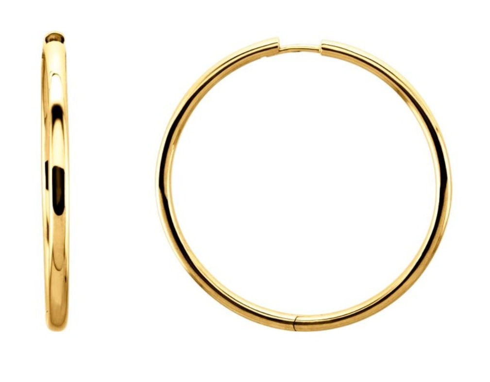 Hoop Earrings, 14k Yellow Gold (38.75mm)