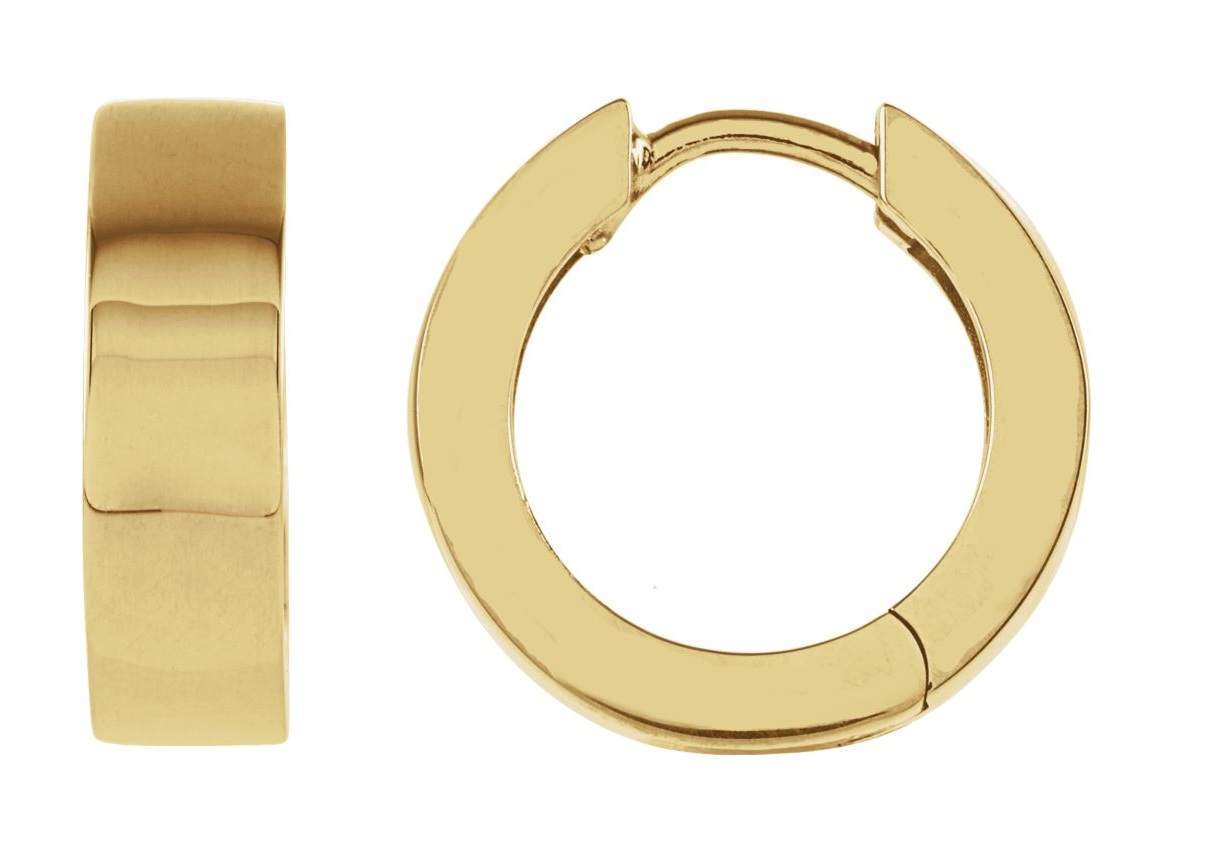 14k Yellow Gold Hoop Earrings (14.5mm)