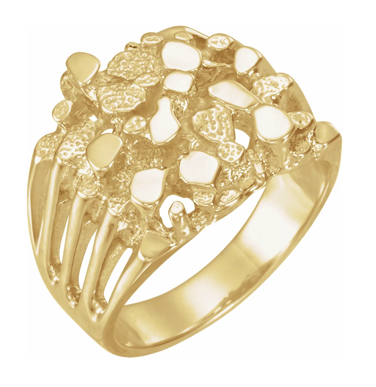 Men's 10k Yellow Gold Nugget Ring