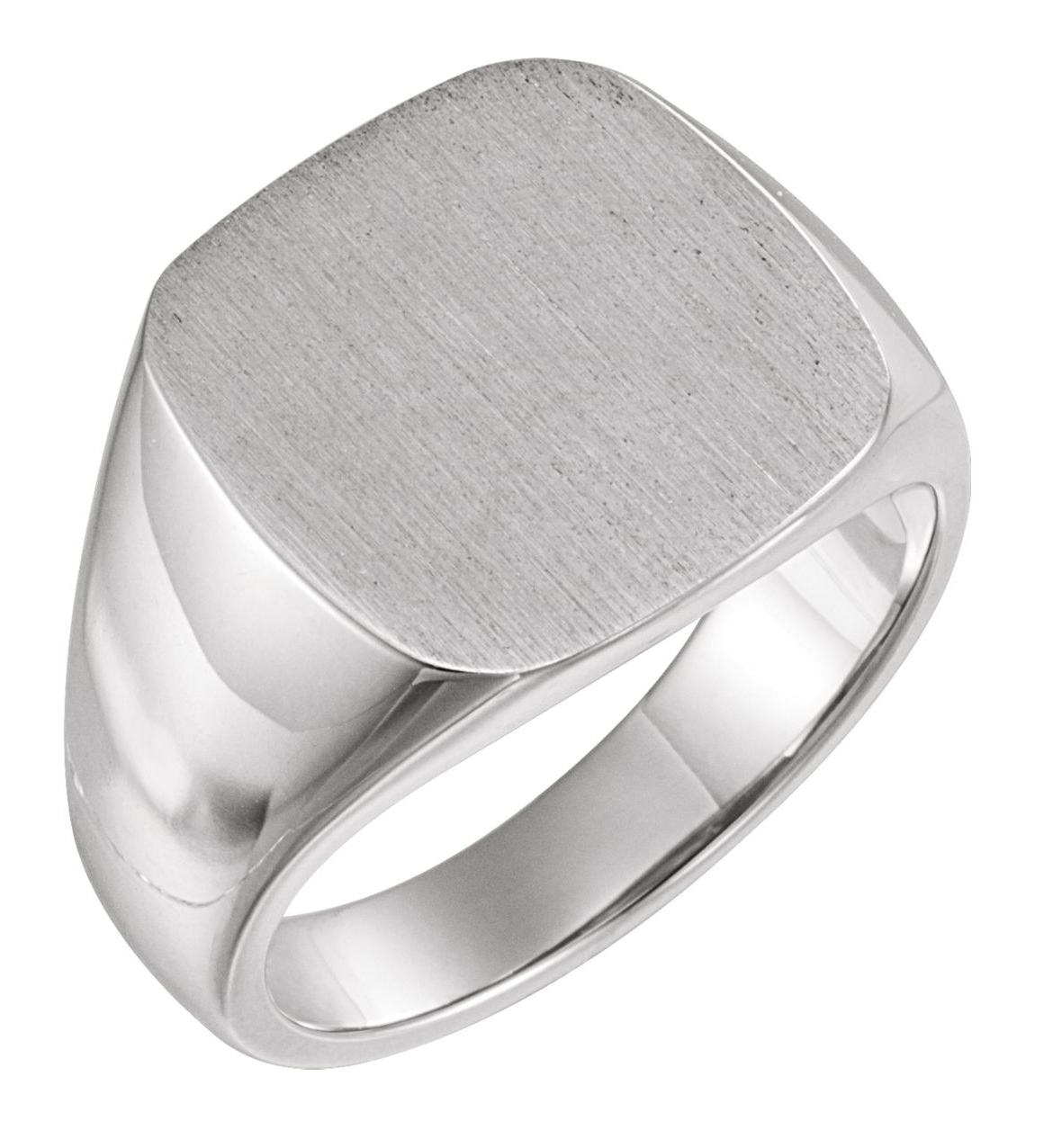 The Men's Jewelry Store Mens Sterling Silver Signet Ring, Size 10.5