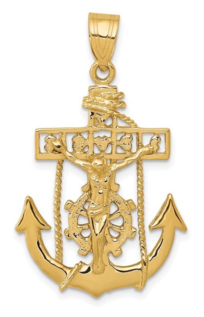 14k Mariners Cross Pendant