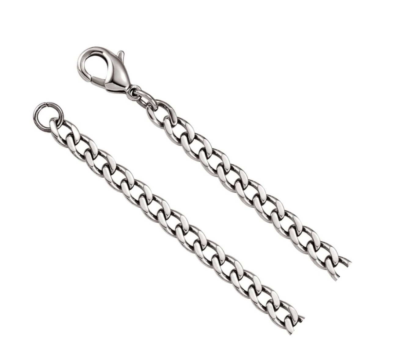 Stainless Steel 4.8mm, Men's Curb Chain with Lobster Clasp 18