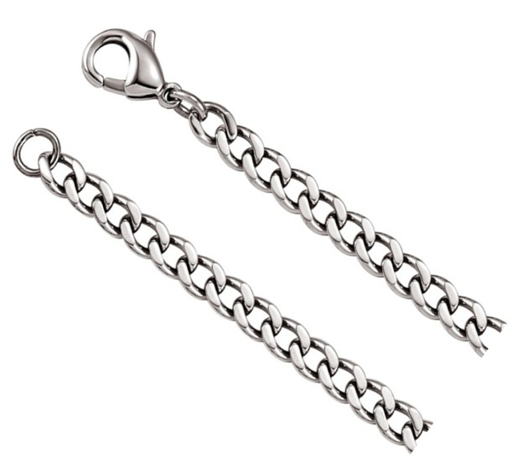  Stainless Steel 4.8mm Curb Chain with Lobster Clasp