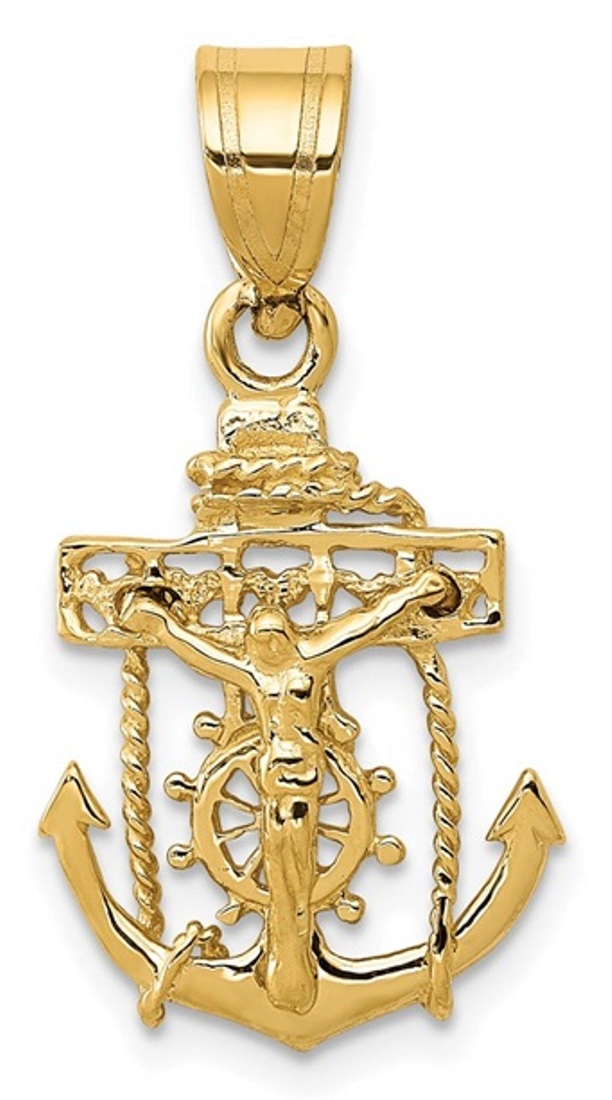 14k Mariners Cross Pendant