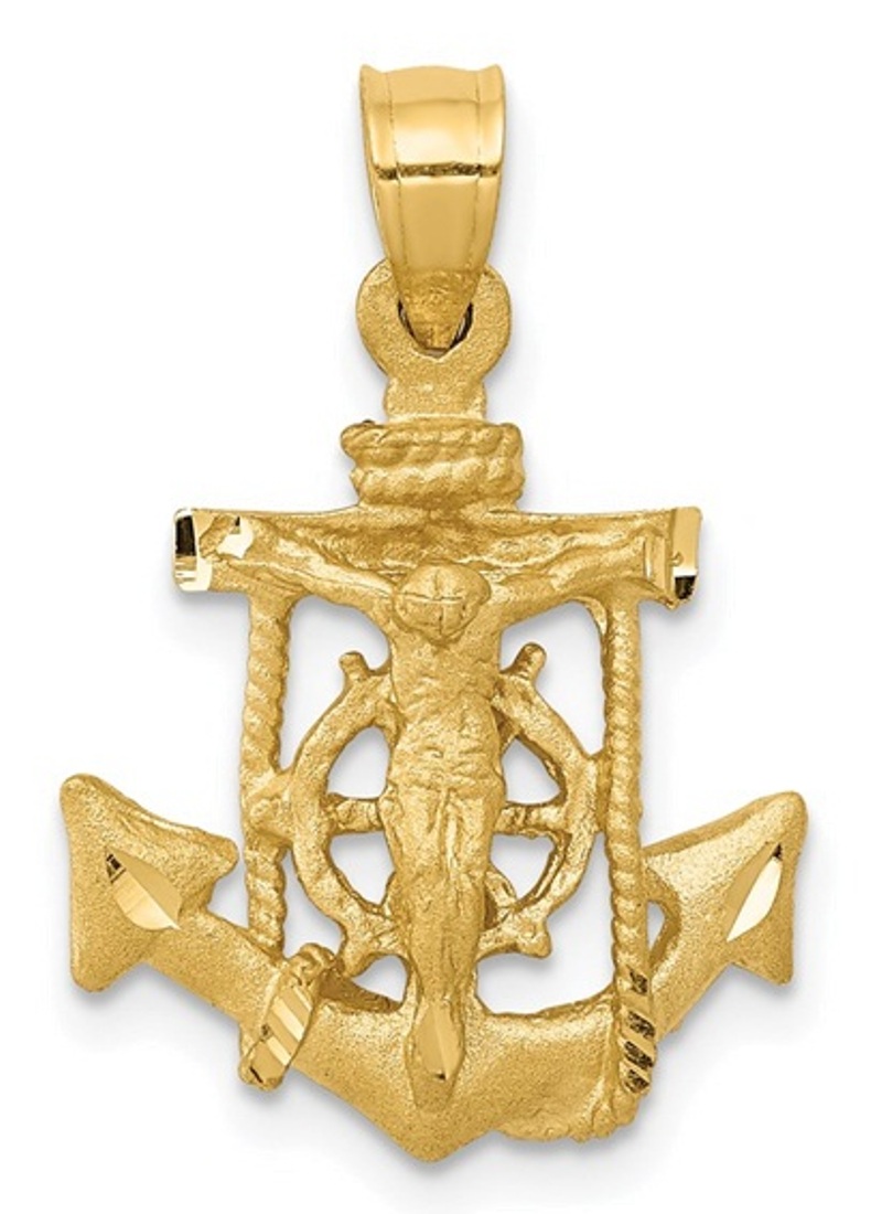 14k Mariners Cross Pendant