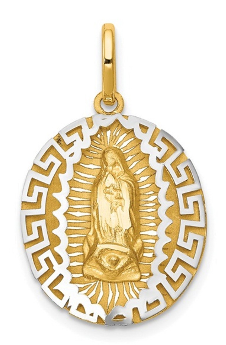 14k Two-Tone Our Lady Of Guadalupe Pendant