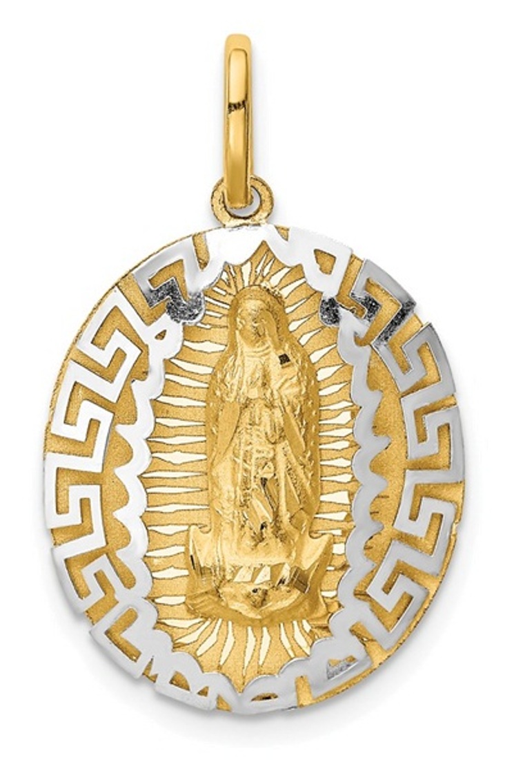 14k Two-Tone Our Lady Of Guadalupe Pendant