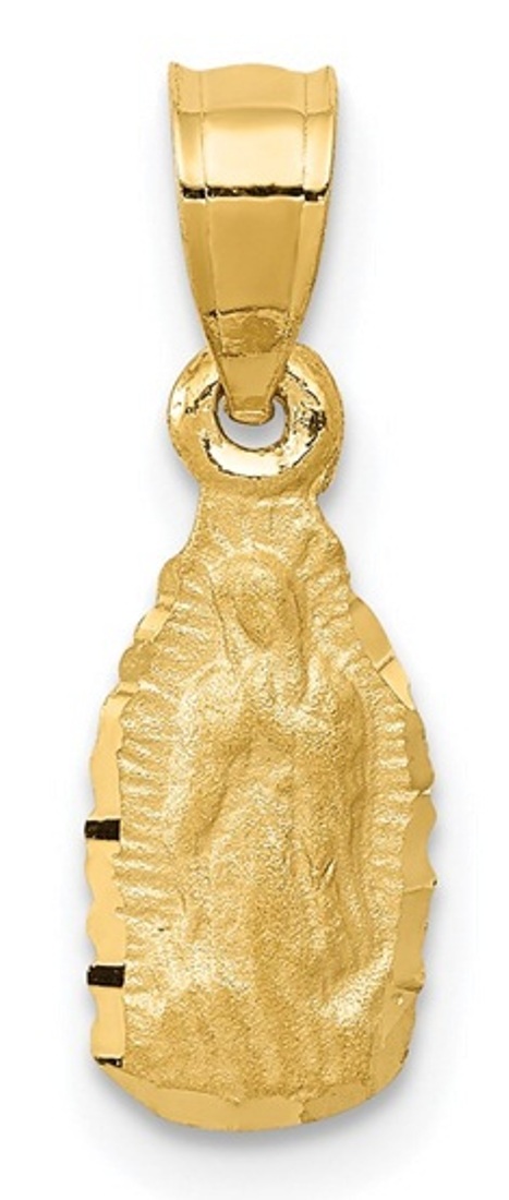 14k Satin And D/C Our Lady Of Guadalupe Pendant