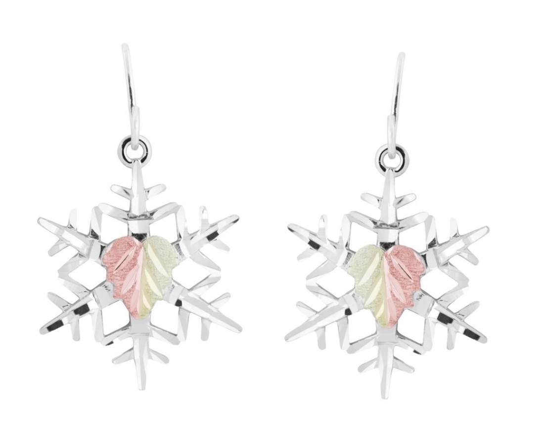 Snowflake, Sterling Silver, 12k Rose and Green Gold Black Hills Gold/><br />
<img decoding=