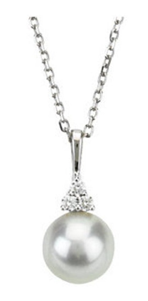 White Freshwater Cultured Pearl and Diamond Pendant-67461_1000MP