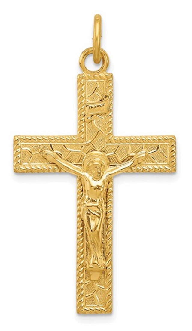 Sterling Silver And 24k Gold -Plated INRI Crucifix Pendant