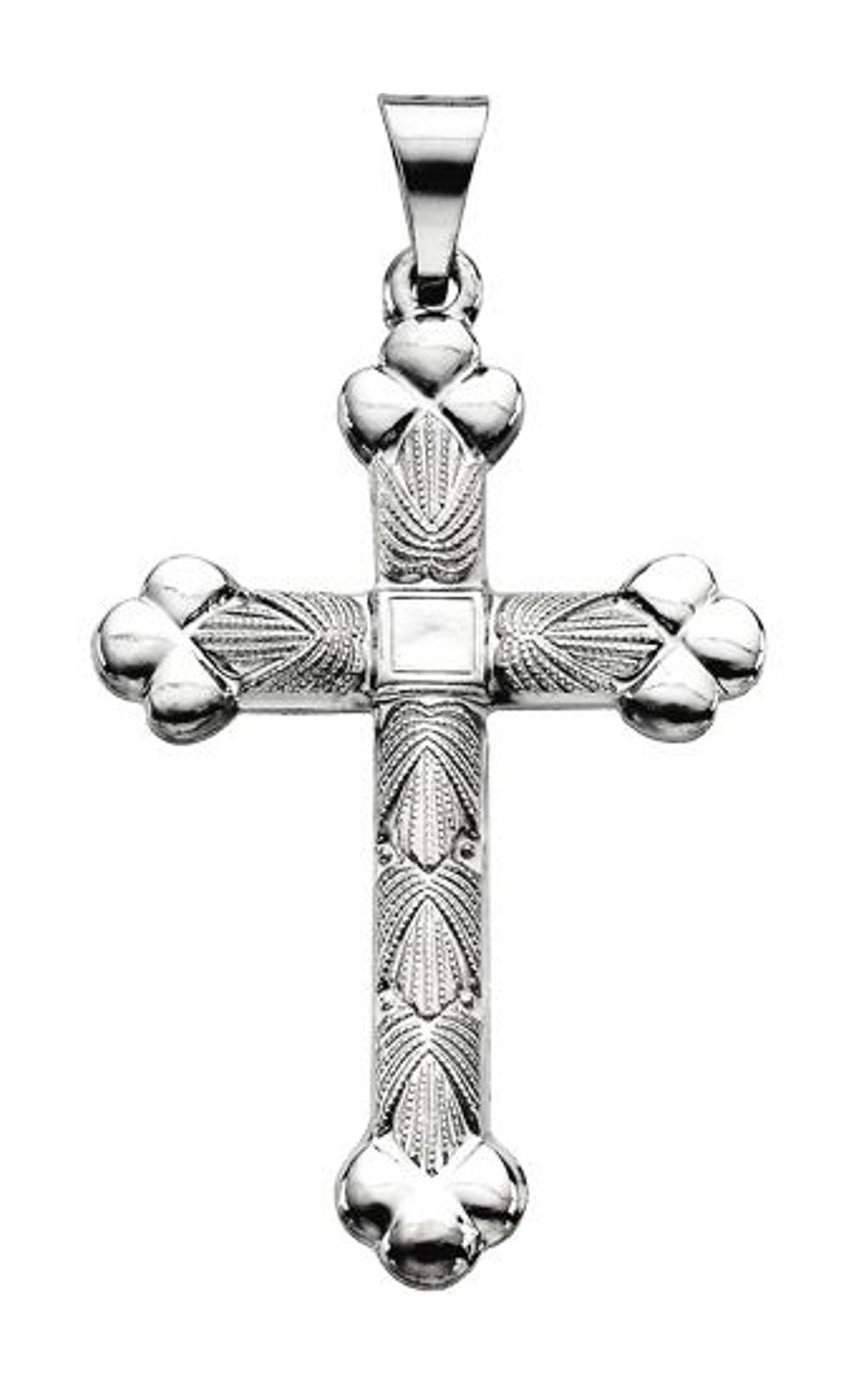 14K White Cross Pendant />
</div>
<div class=