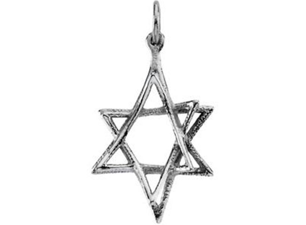 Star of David Sterling Silver Pendant (Made in Holy Land)