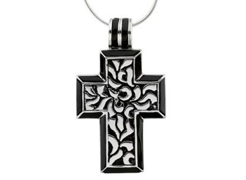 Sterling Silver Cross of Faith Pendant Necklace ,18