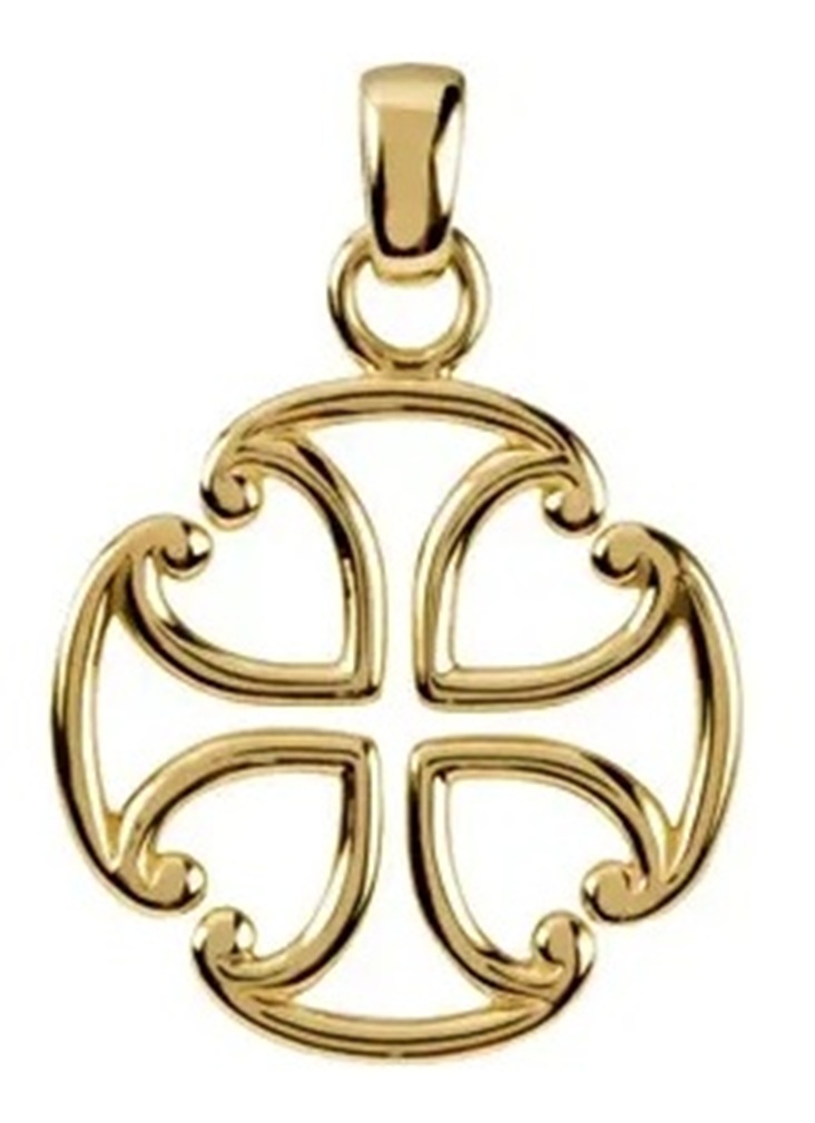 Maltese Cross 10k Yellow Gold Pendant