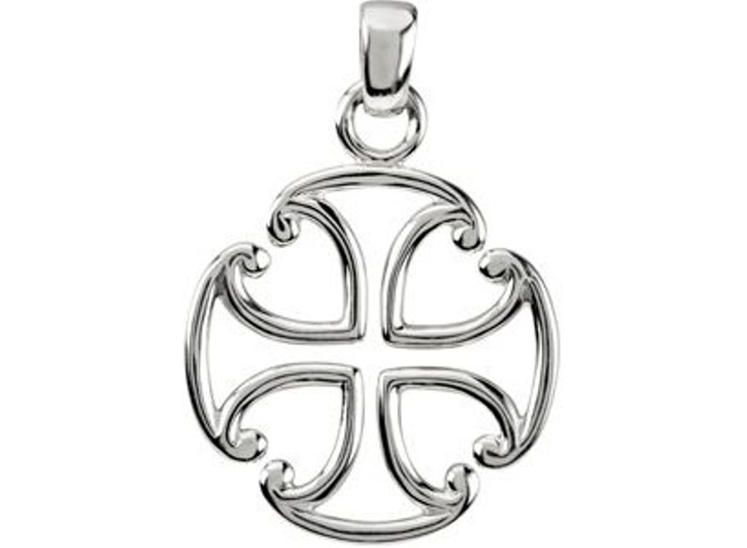 Maltese Cross Sterling Silver Pendant