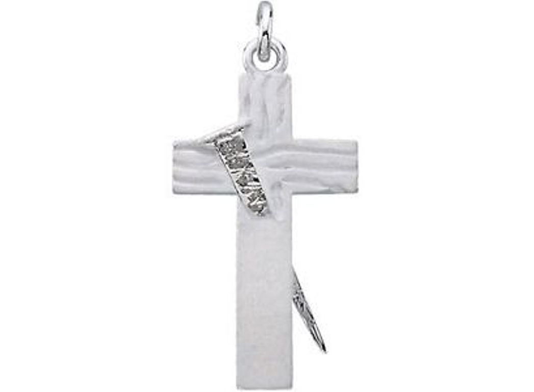 Sterling Silver Redemption Cross and Crucifixion Nail Pendant Designed by Michael Letney